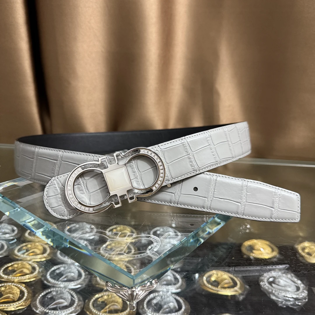 菲拉天然玉石新款皮带男士百搭高档休闲牛皮腰带青中老年时尚商务