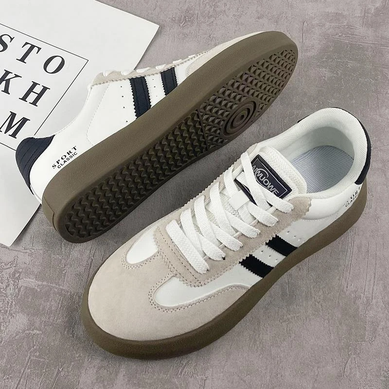 男鞋春秋款2025新款春季休闲小白男士阿甘鞋子男生板鞋德训鞋男款