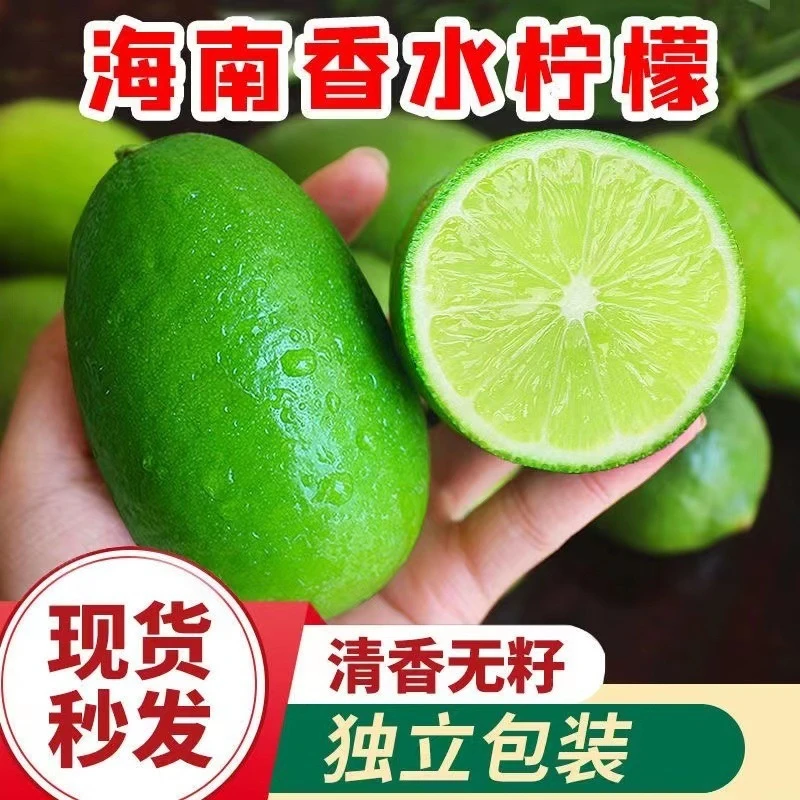 海南无籽香水柠檬1斤/5斤新鲜青柠檬奶茶店专用当季大果暴打整箱