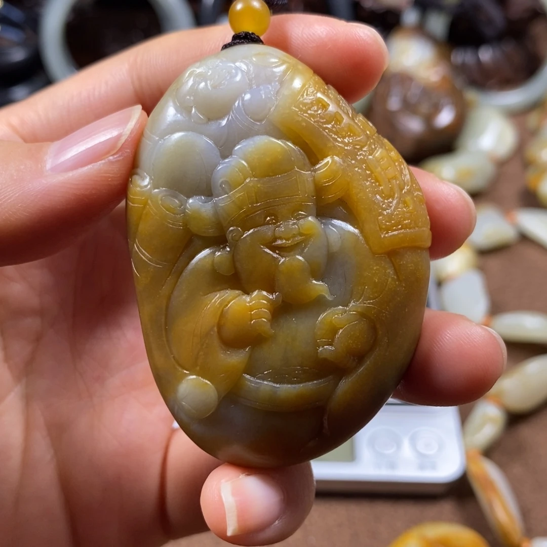 和田玉未镶嵌挂件