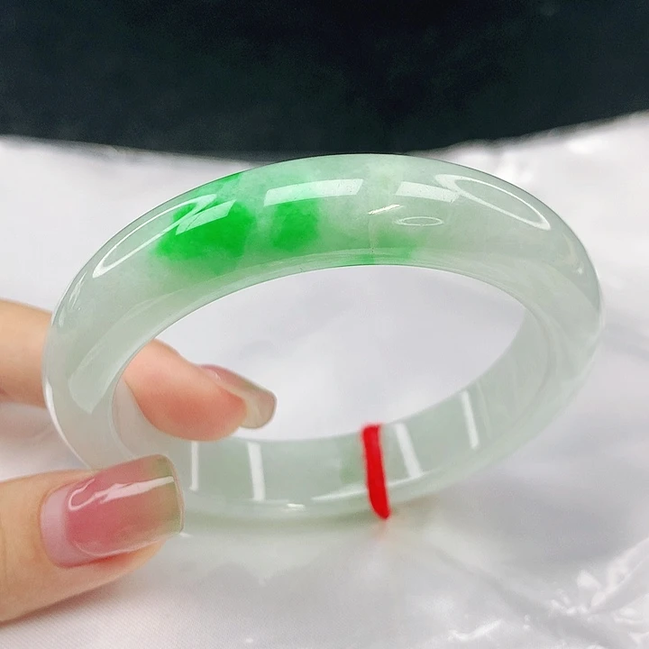 翡翠未镶嵌手镯圈56，00031