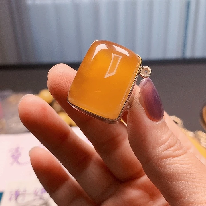 手链琥珀银S925镶嵌波兰设计款琥珀蜜蜡