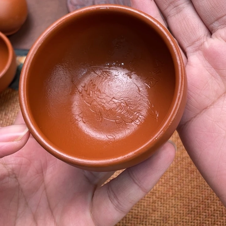 紫砂茶杯原矿紫砂主人杯