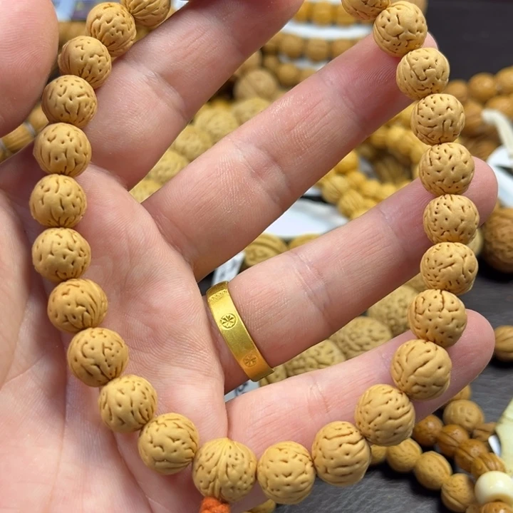 桃核手串11尺寸金豆手持