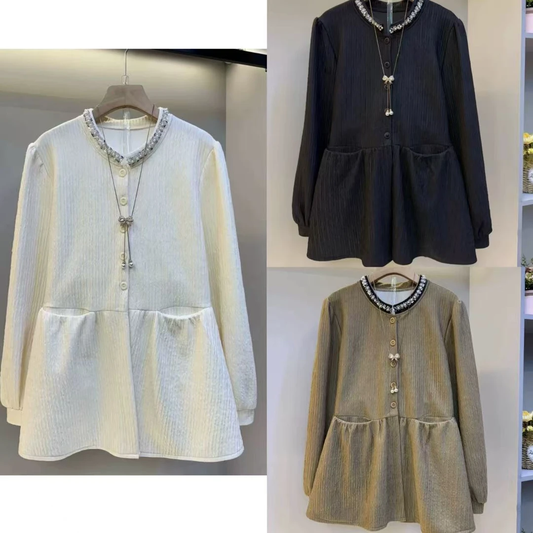 LL琳大码女装时尚小衫工艺领口显瘦上衣设计感休小众洋气衬衫2601