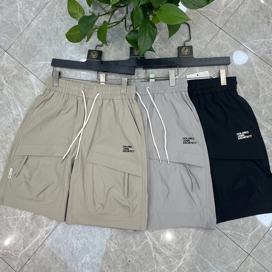 夏季速干通用男童潮流短裤裤子系带运动休闲字母男士