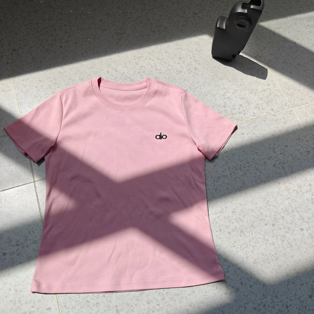 al 韩系T恤女款休闲透气圆领纯棉半袖夏季小清新纯色上衣潮