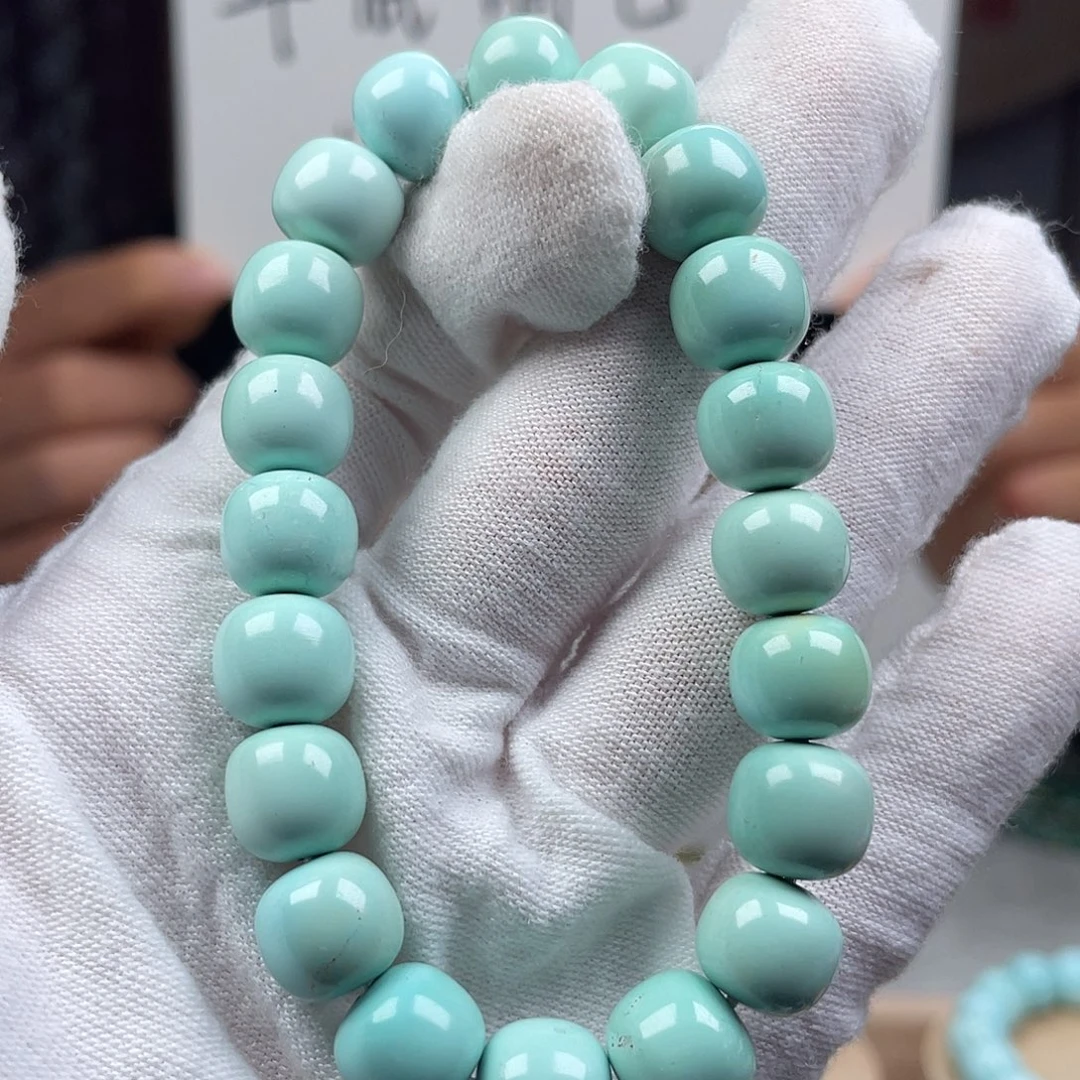 绿松石未镶嵌珠宝奇石绿松石卡10mm左右