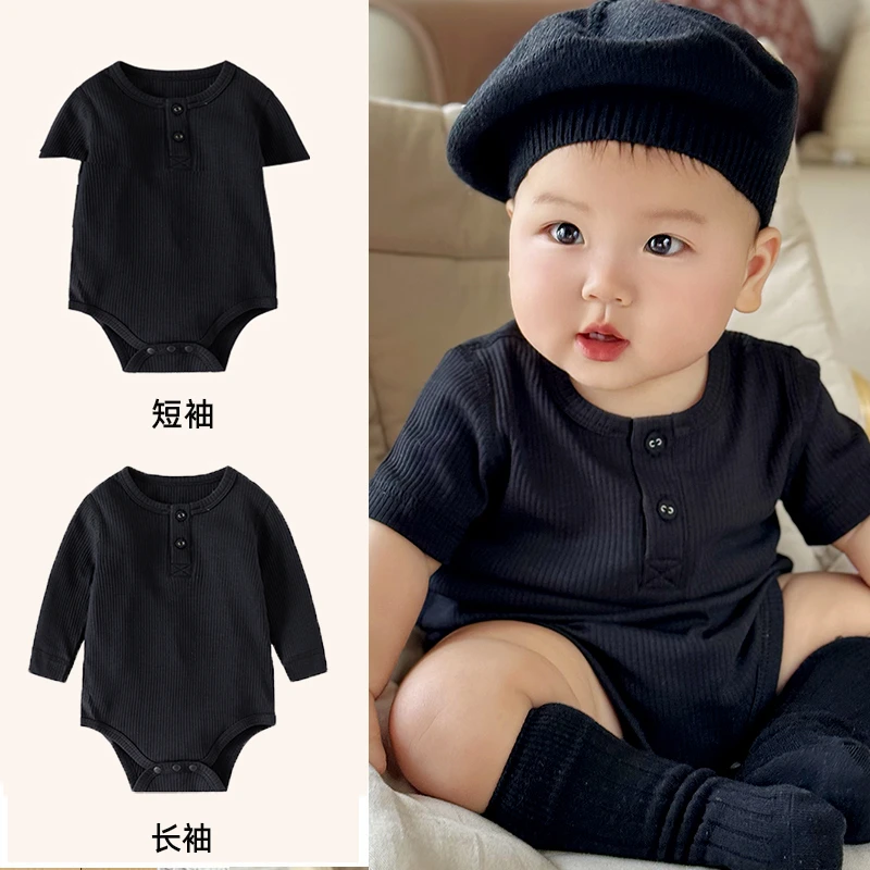 MK&UR.BV婴儿包屁衣宝宝夏季薄款长袖短袖哈衣百秋季百天衣服新生