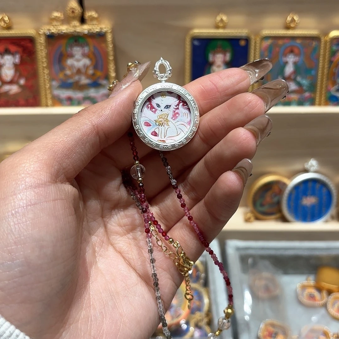 吊坠热贡纯手绘唐卡热贡手绘唐卡