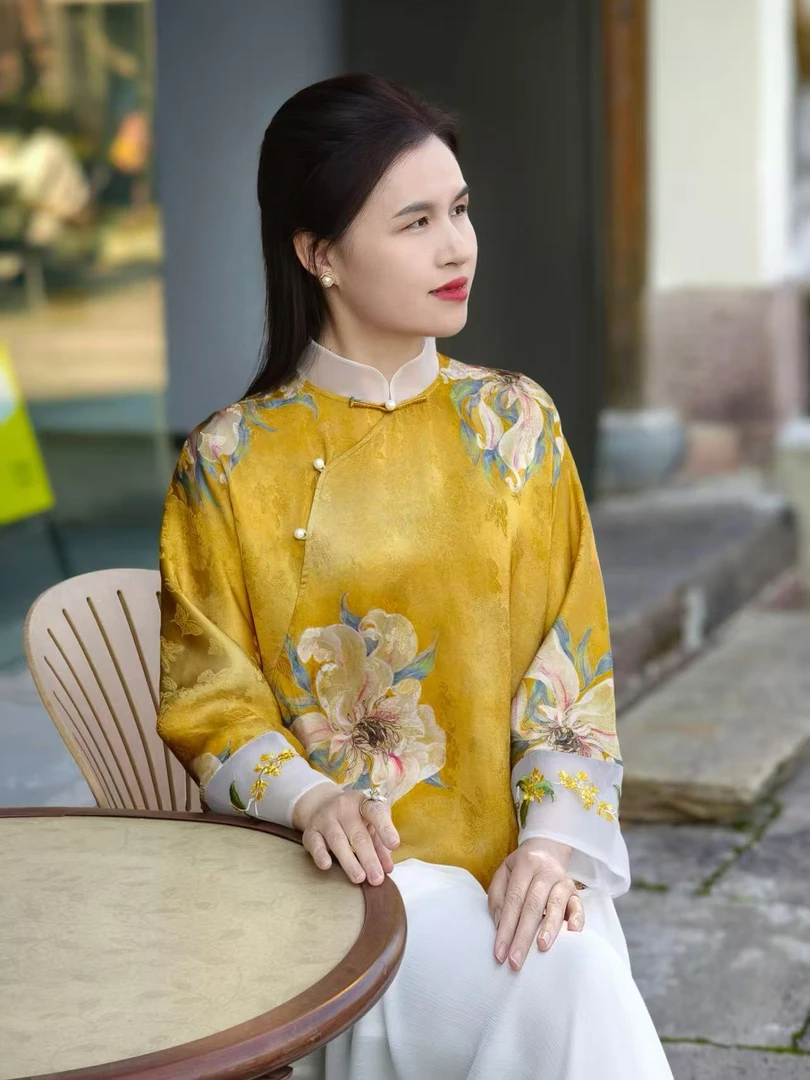思纯 | 日常中式国风中长袖气质优雅高定禅意显瘦百搭春夏秋上衣