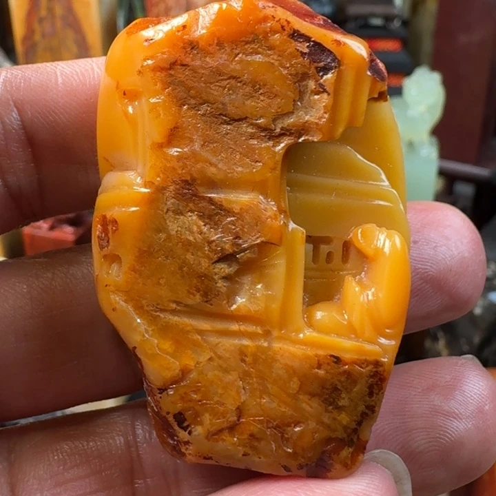 寿山石黄色汶洋石