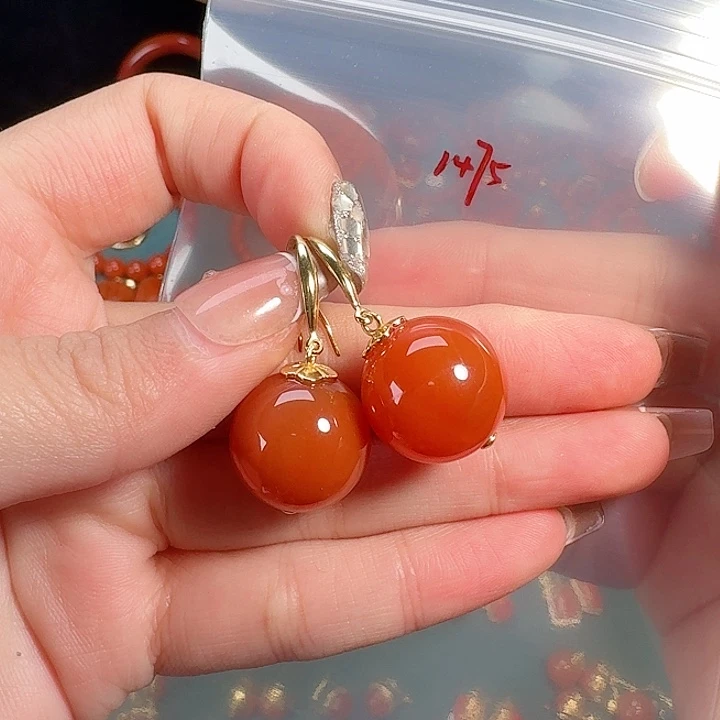 南红玛瑙银S925镶嵌16+