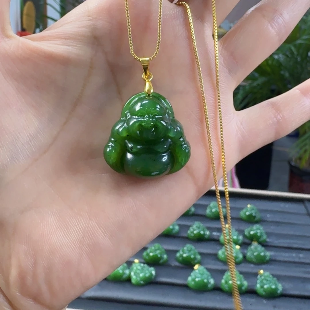 和田玉（碧玉）合金颈饰