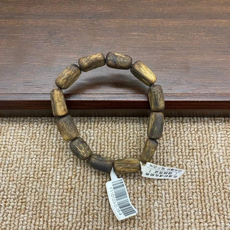 9g+汝湖奇楠高油随型桶珠单圈手串精选多样性发一条