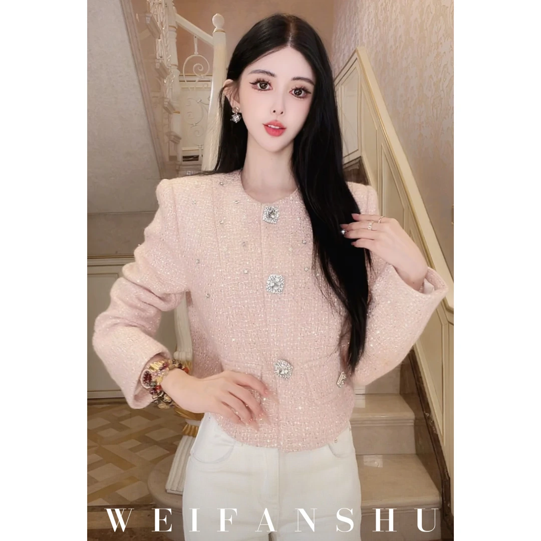 WEIFANSHU/魏凡舒【尼斯告白】早秋新款设计感精致名媛小香风套装