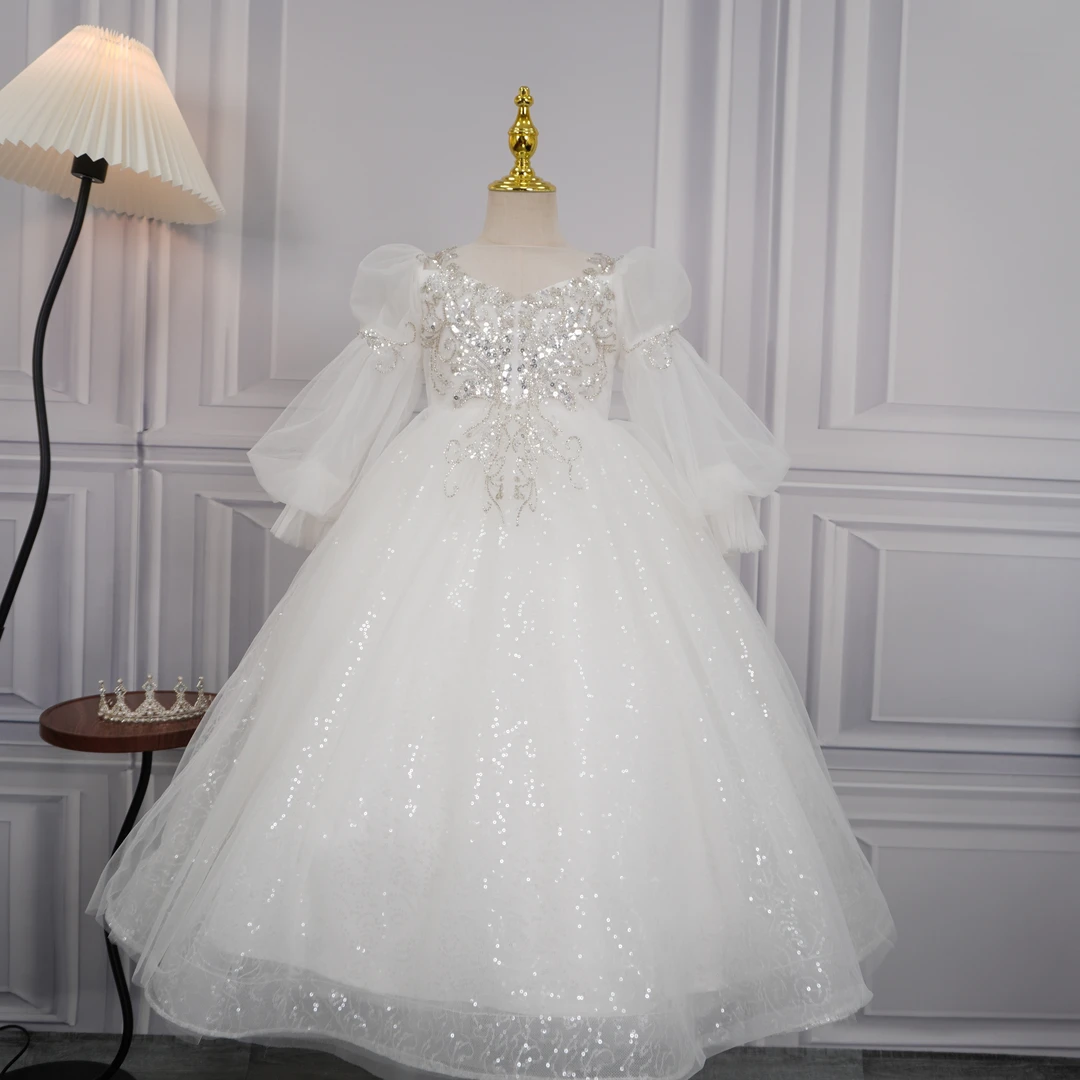 儿童礼服女童高端洋气走秀公主裙小女孩生日花童主持人钢琴演出服