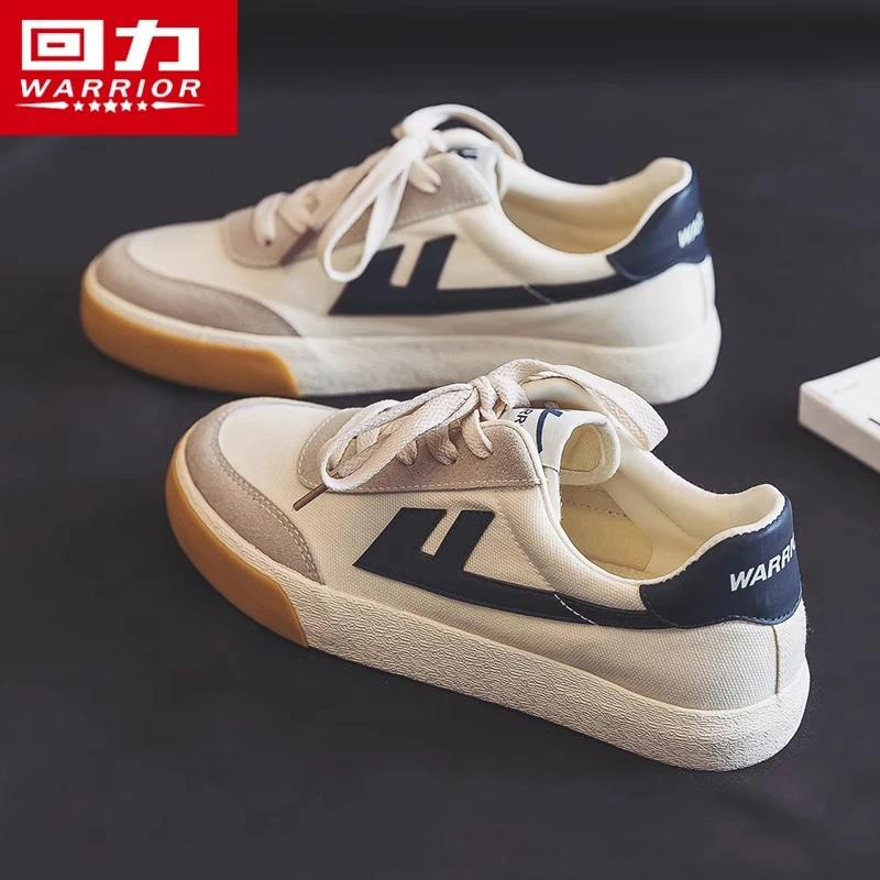 回力帆布鞋男2025秋季新款国潮鞋薄款低帮百搭平底情侣款休闲板鞋