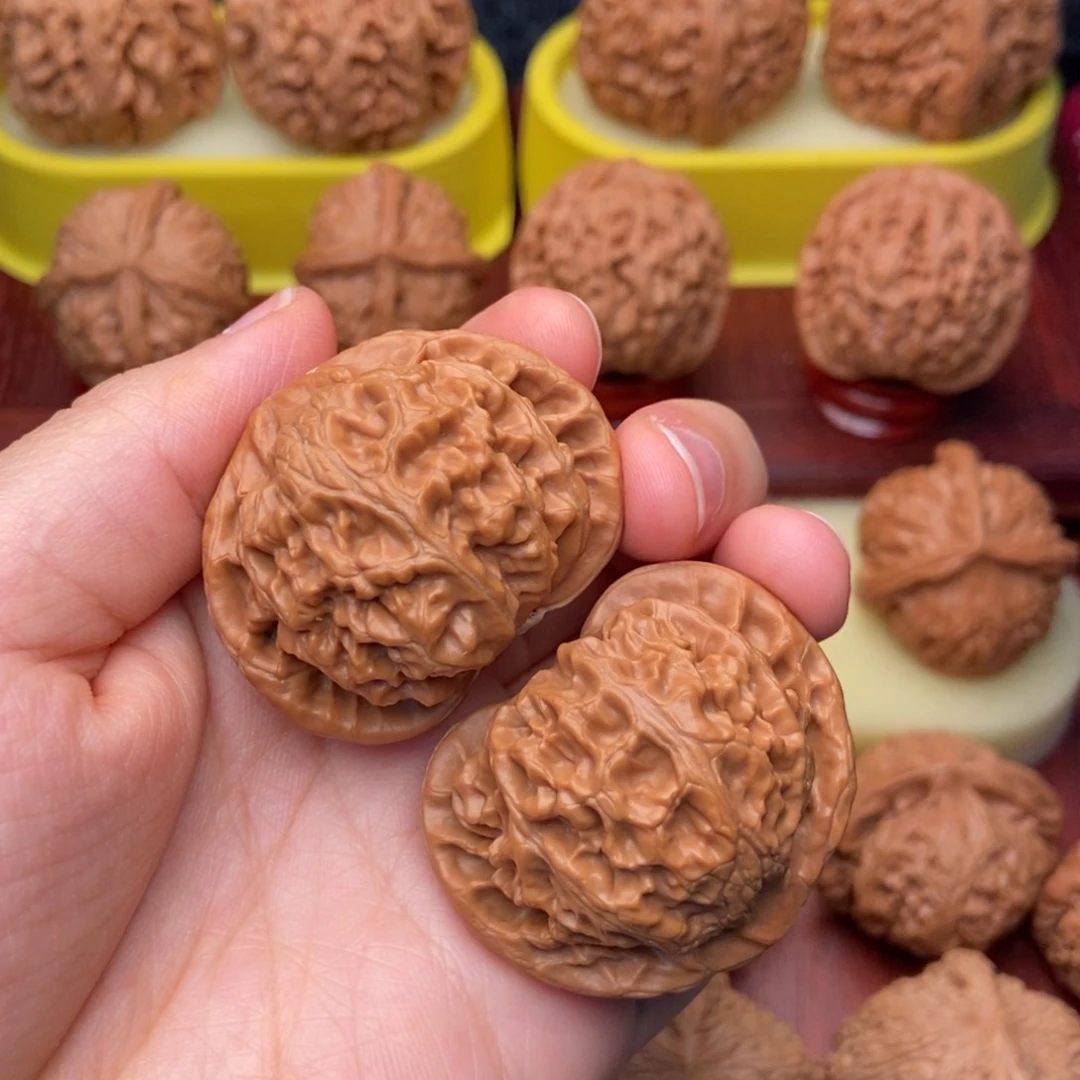 文玩核桃把件40➕全品老树红皮邢台宫灯