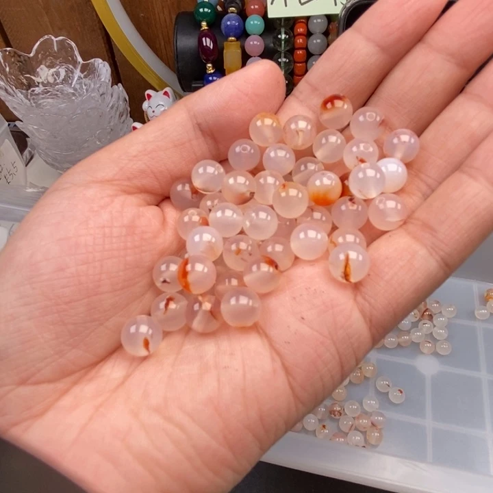 未镶嵌100个荔枝冻卡8玛瑙/玉髓