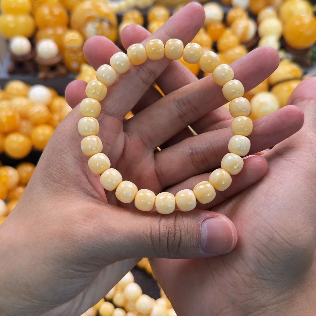 琥珀未镶嵌珠宝奇石9.4mm同料