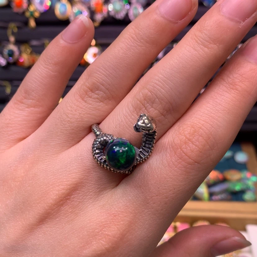 【闪购商品】欧泊戒指款式银S925镶嵌丝****常