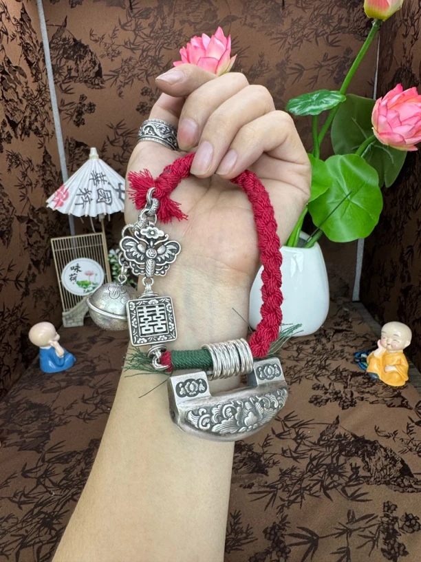链子925银 小郑家纯银手工大锁2