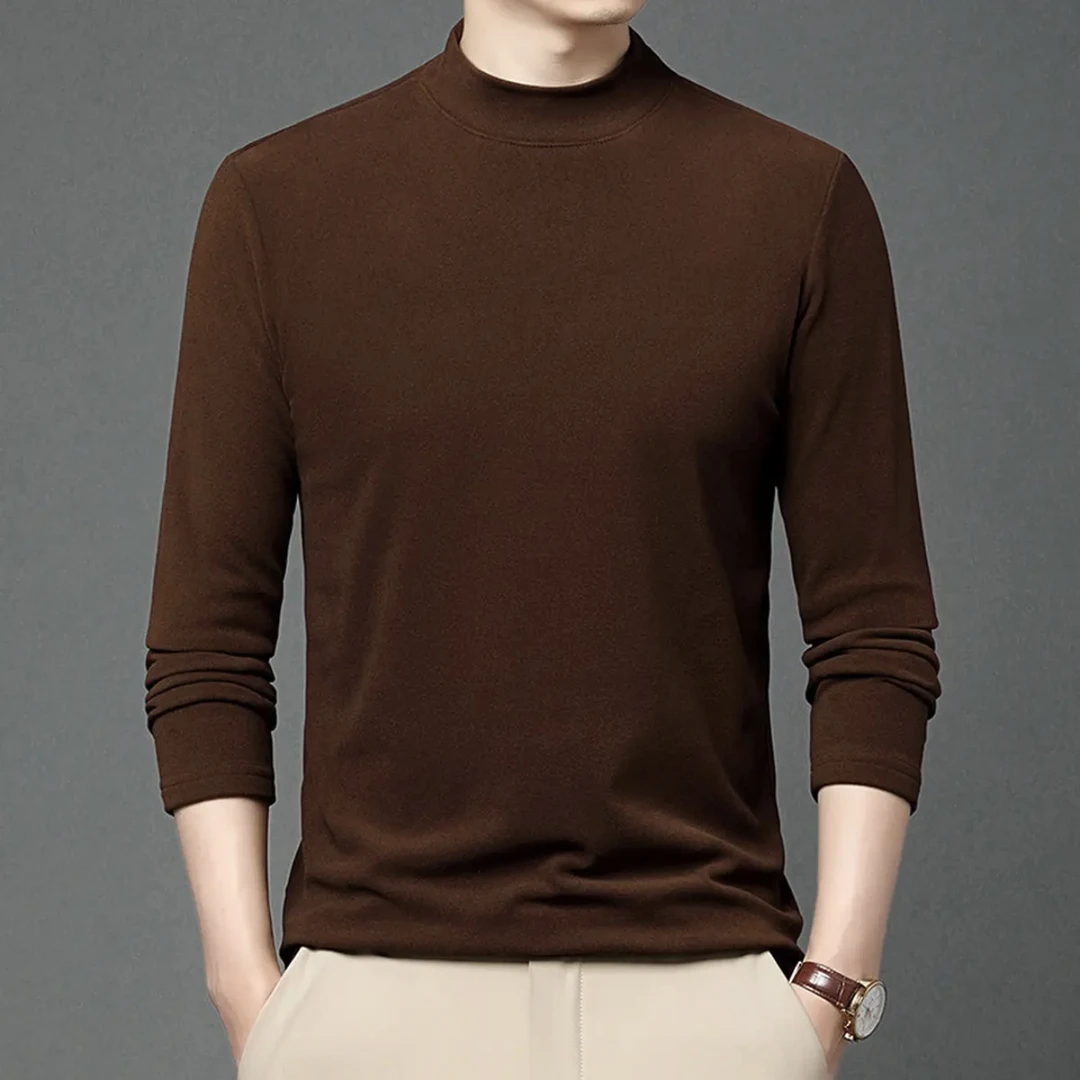 [K总专属]海外原单-半高领纯色德绒修身长袖打底衫男女同款8-99