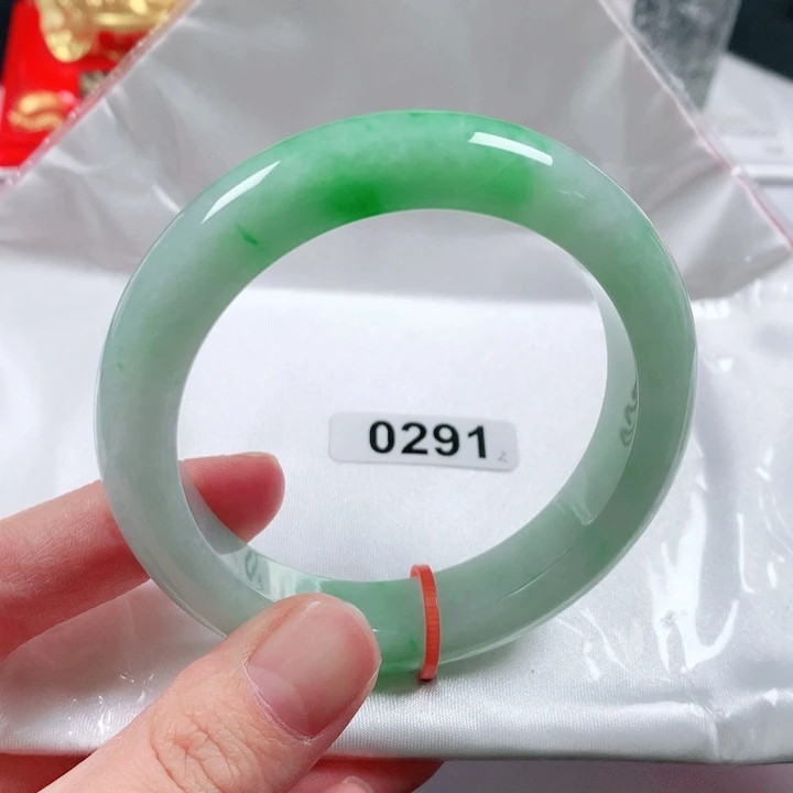 未镶嵌手镯翡翠缅甸天然A货翡翠手镯0291圈口55+