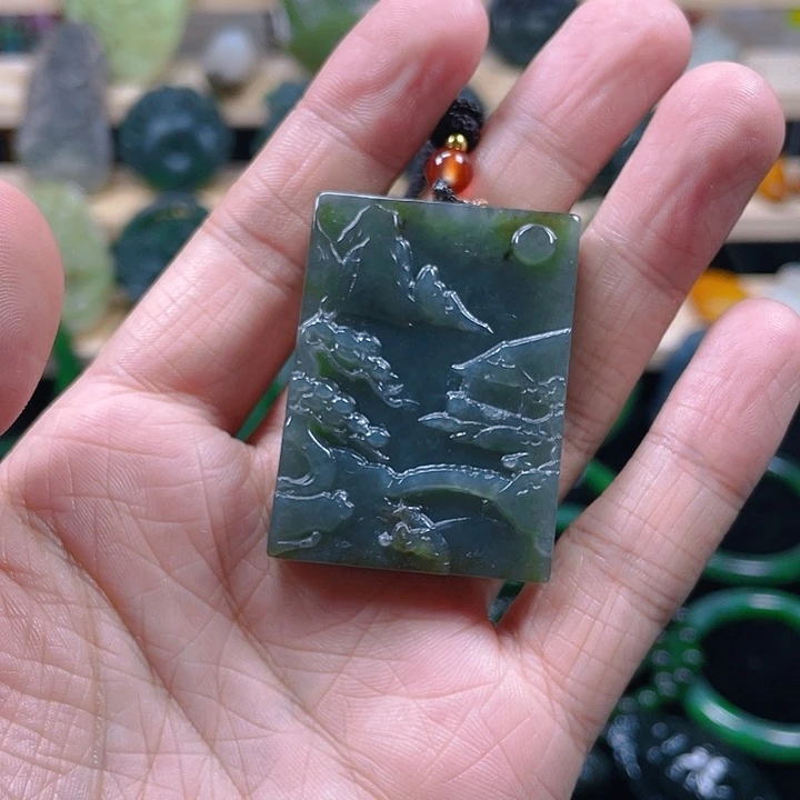 和田玉未镶嵌挂件