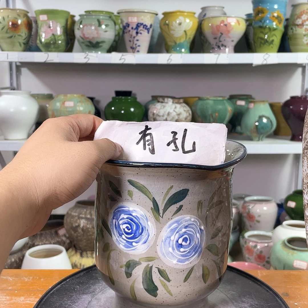 景德镇陶瓷花盆花器中秋国庆
