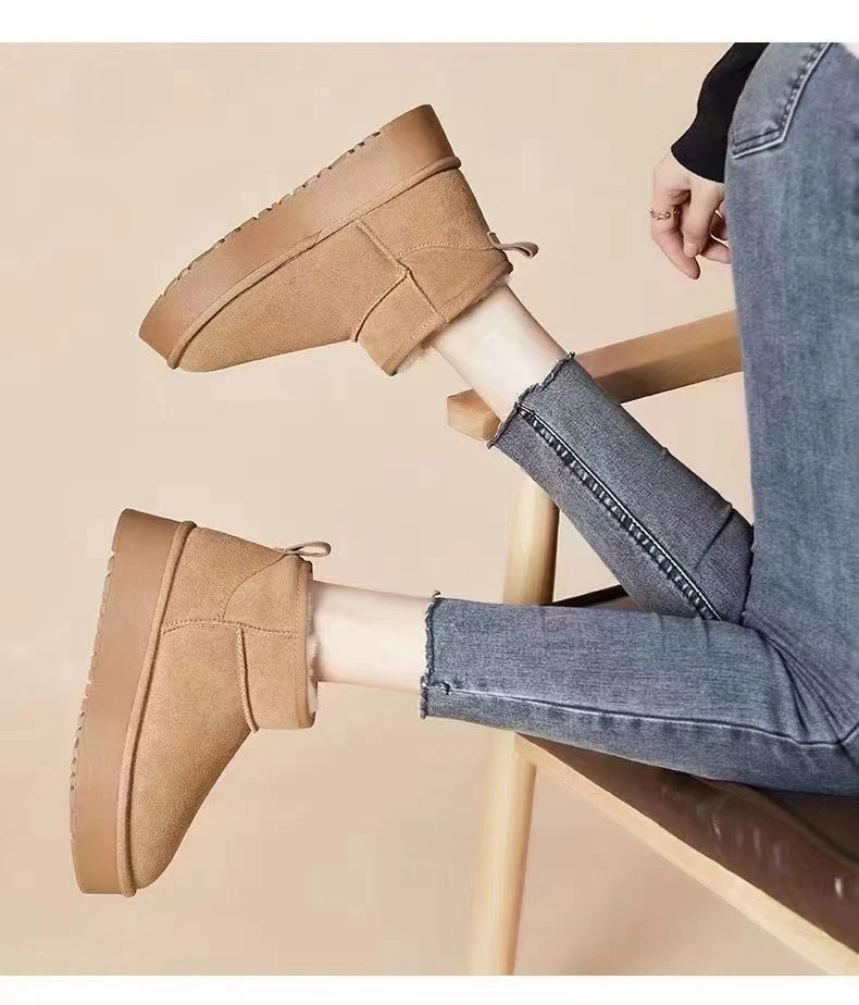 【新疆西藏包邮】韩版秋冬时尚女款雪地靴加绒加厚保暖短筒百搭