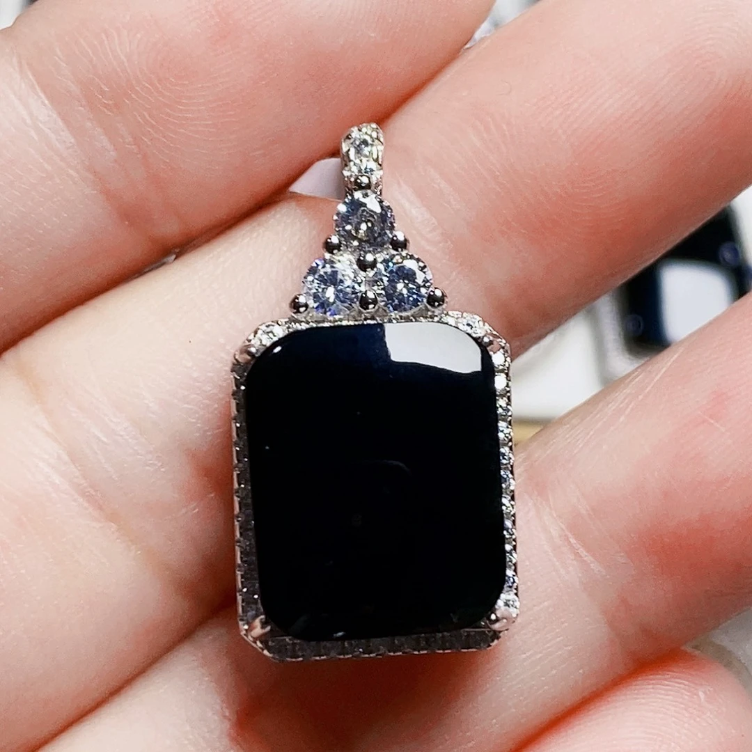 翡翠银S925镶嵌颈饰