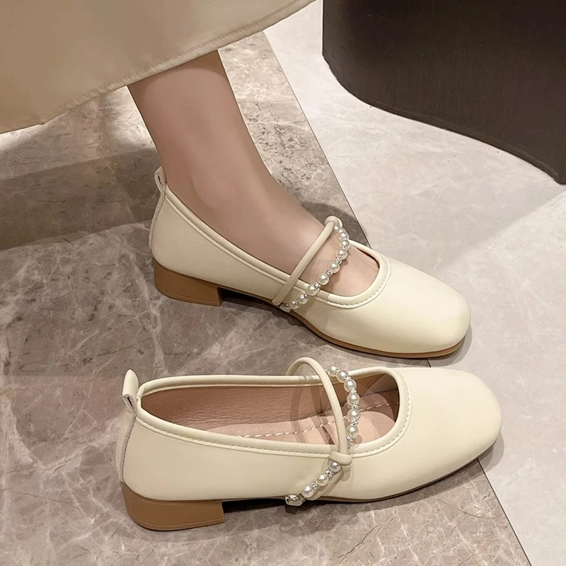 温柔鞋女春季夏天新款玛丽珍鞋子女士女款百搭软底气质孕妇鞋