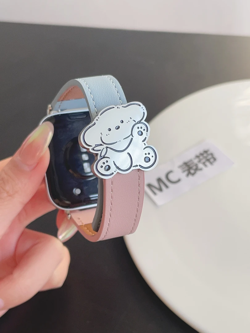 MC表带适用华为fit4粉拼蓝4pro真皮fit3华为gt3/gt2磁吸fit2腕带