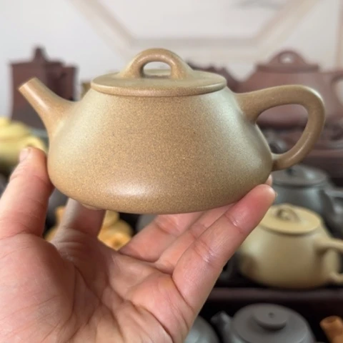 党***紫砂壶墨绿泥料220cc