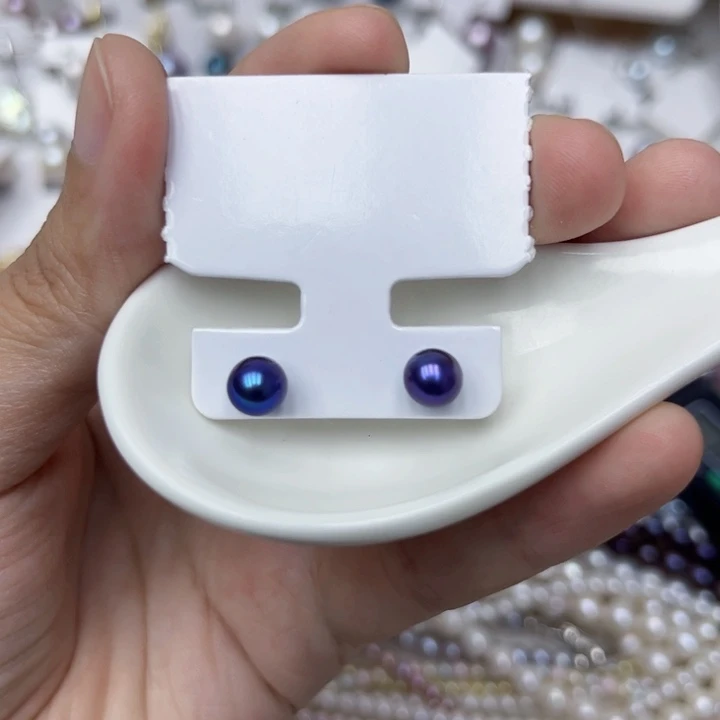 银S925镶嵌淡水珍珠耳饰