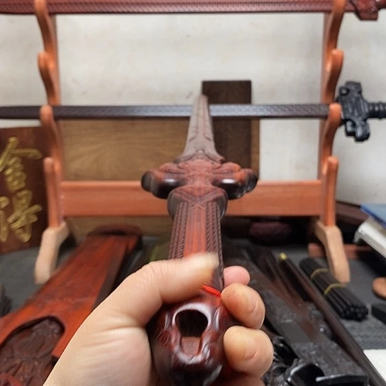 紫檀木木一米桃花剑