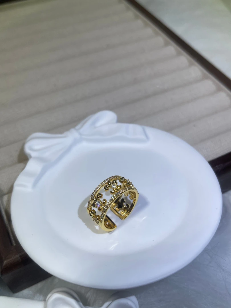 铜合金合成锆石戒指 BH-4804 宫廷风镂空戒指