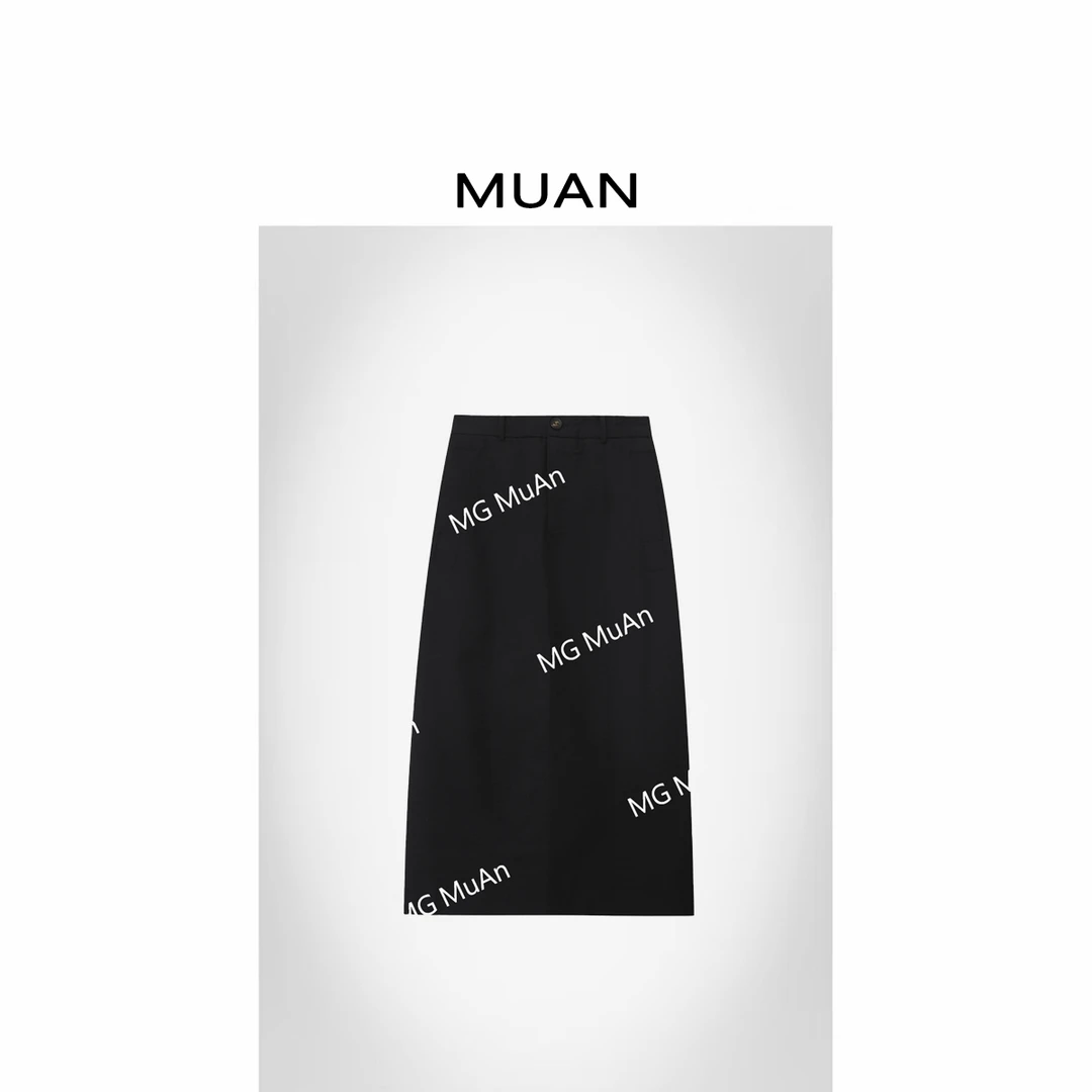 木岸MUAN：《筷子西装裙》“筷子系列”定制高级百搭半裙长裙MJ-F8139