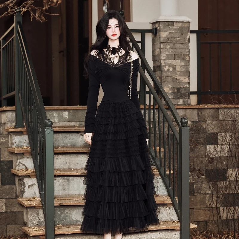 法式温柔风超好看上衣蛋糕半身裙两件套装减龄一整套穿搭2026秋季