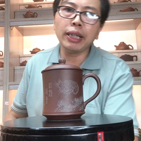 茶杯紫泥松鹤延年容量400