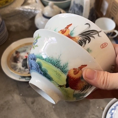 陶瓷5寸碗两个陶瓷