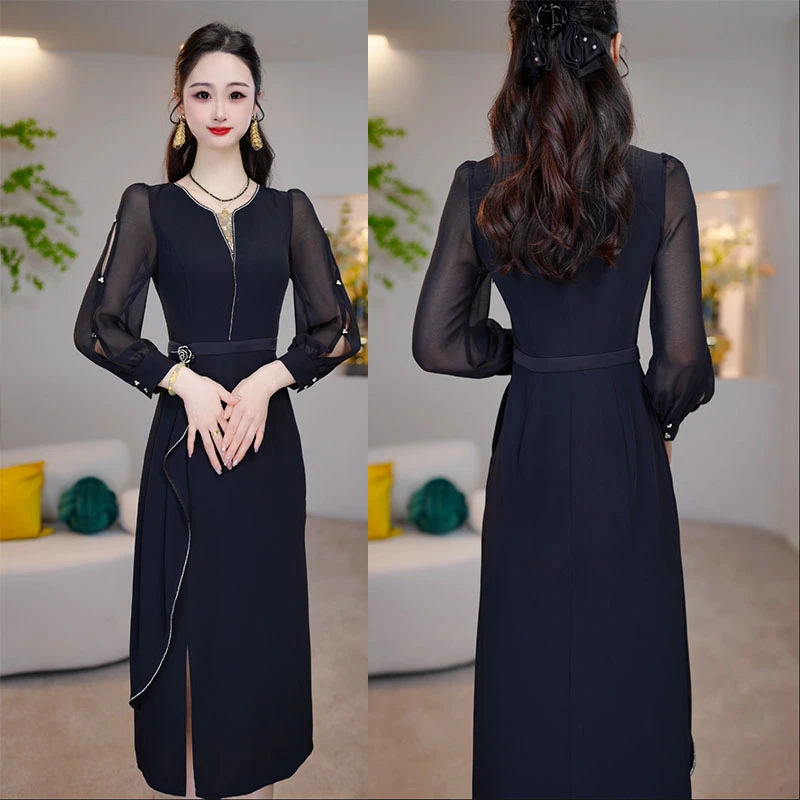 【仲夏之夜】2025年春季新款收腰显瘦气质长裙轻奢女人味打底裙