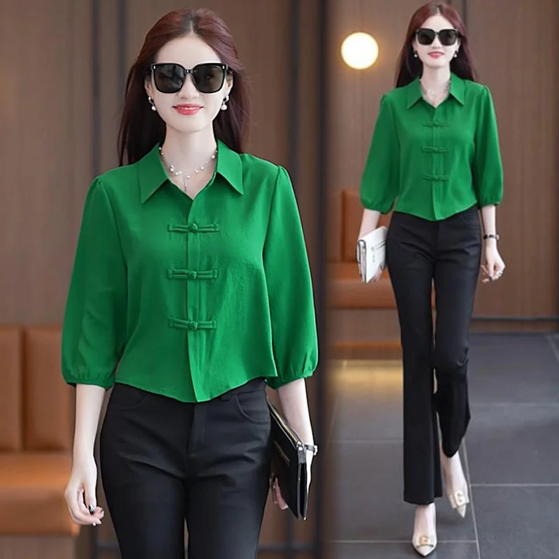 中国风新款套头复古宽松显瘦遮肚设计感小众气质时尚百搭洋气上衣