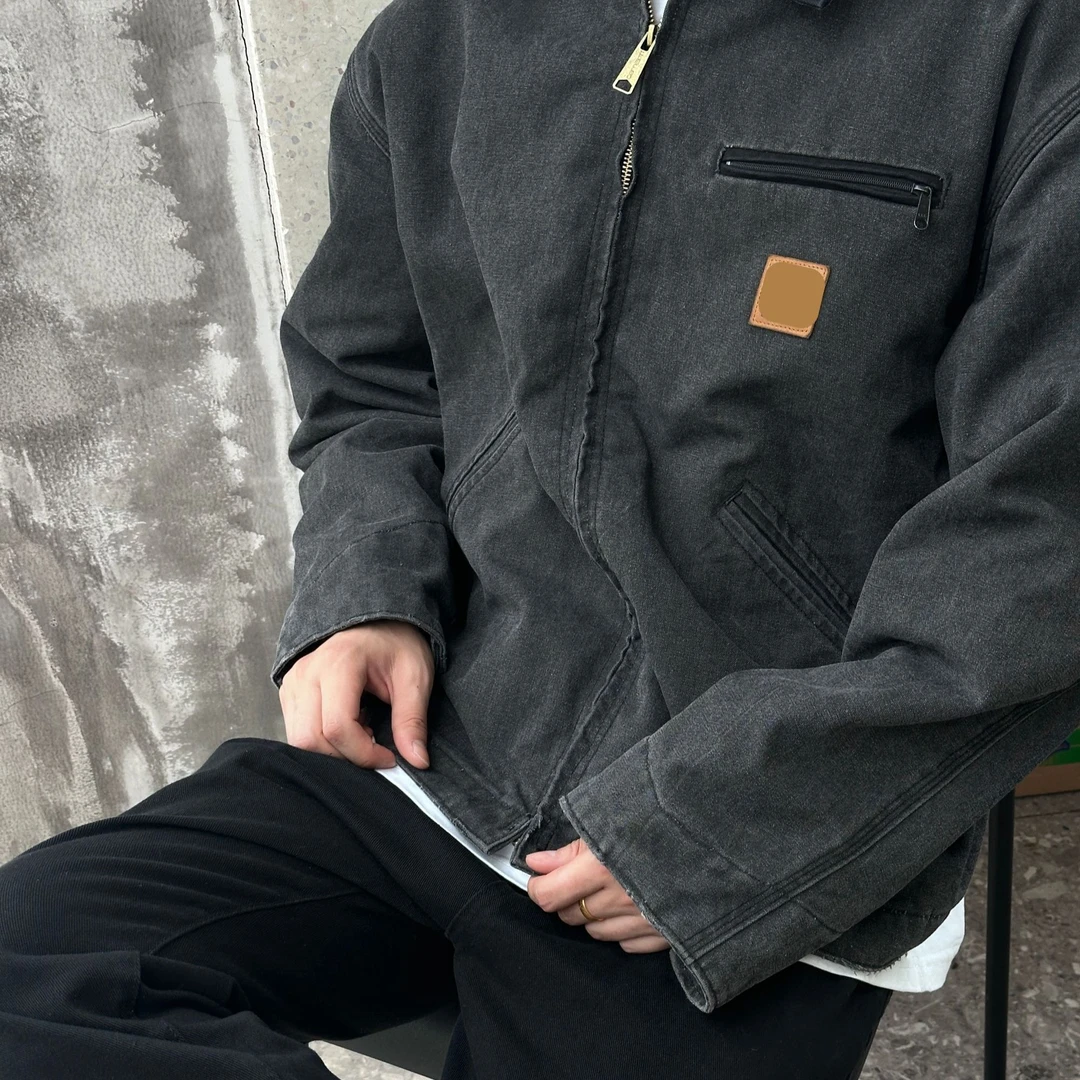 黑色刺绣联名-底特律j97休闲洗水美式复古潮流夹克