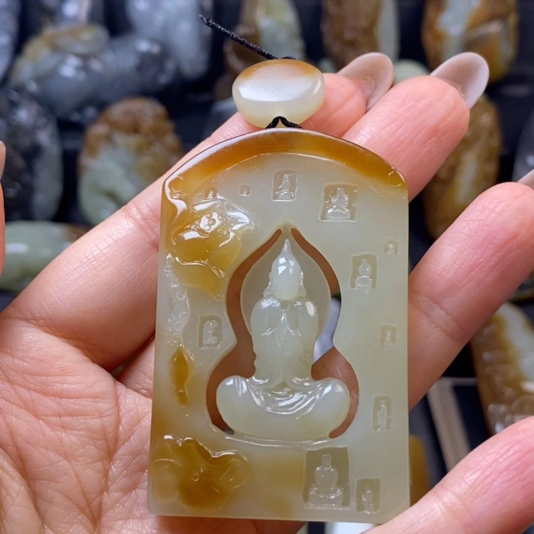 厚***物和田玉未镶嵌挂件