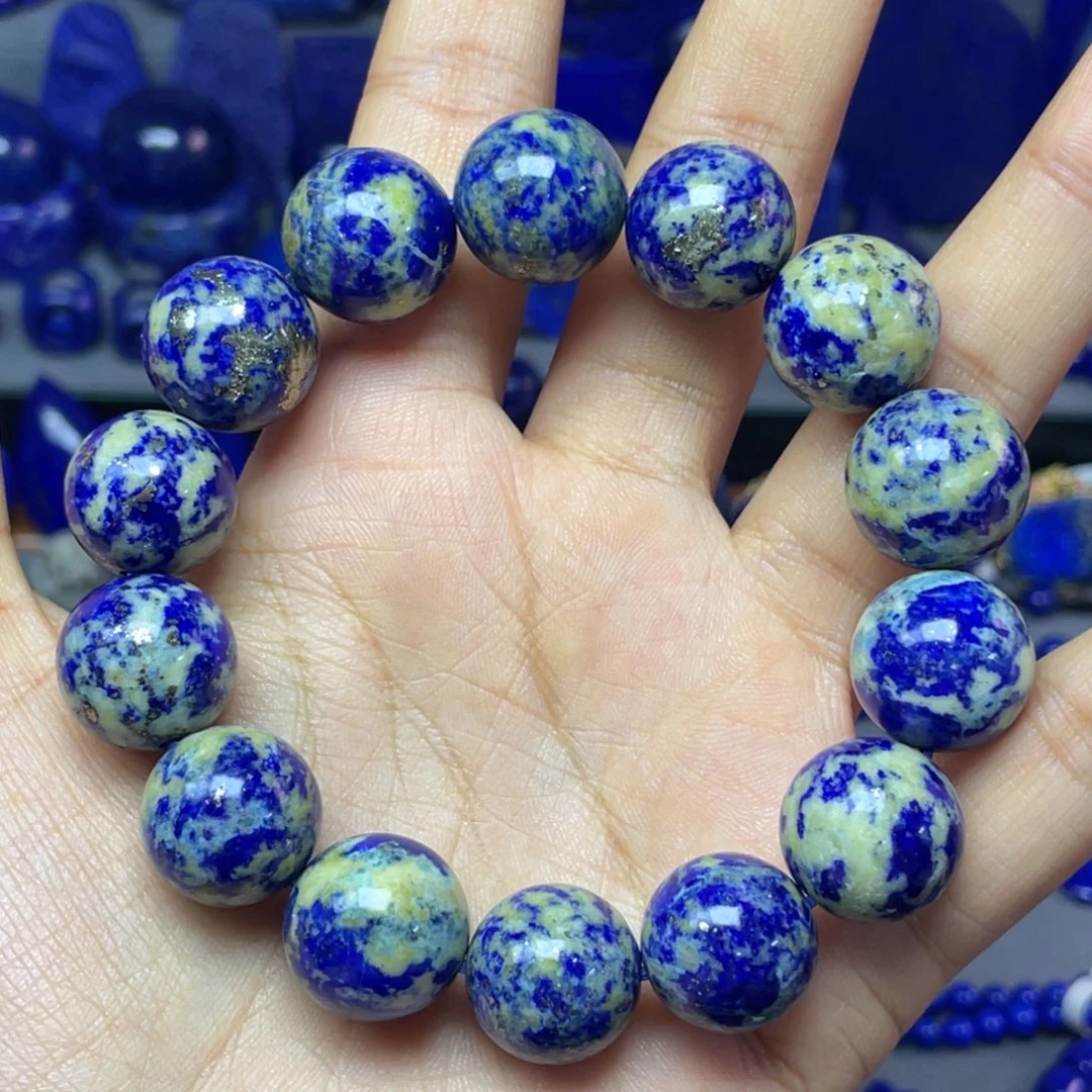 从***白青金石未镶嵌15mm手串