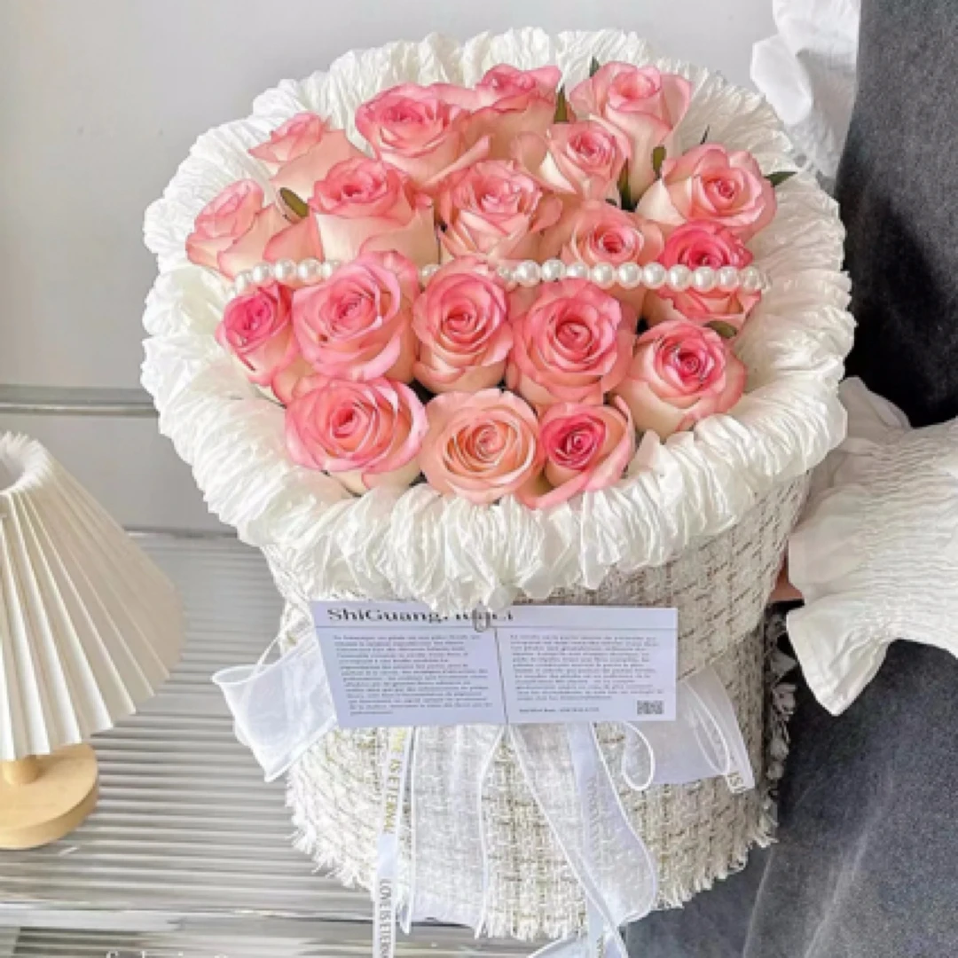 【你是生活的调味剂】15朵爱莎玫瑰小香风花束