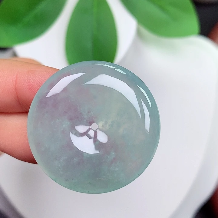 颈饰未镶嵌翡翠平安扣 31.8x6.0mm